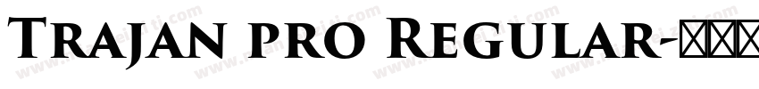 Trajan pro Regular字体转换